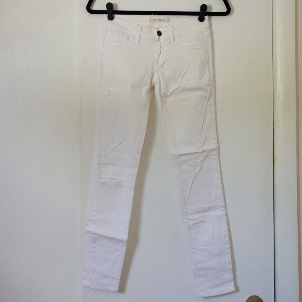Bullhead Ripped Low-Rise Skinny Jeans
